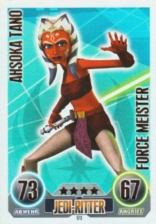 Star Wars Force Attax Einzelkarte 173 Ahsoka Tano Jedi Ritter Force Meister deutsch Spielzeug