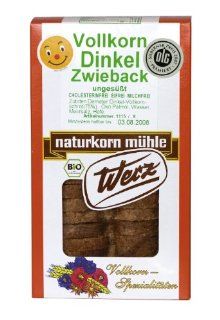 Werz Dinkel Vollkorn Zwieback ungesüßt, 2er Pack (2 x 175 g Packung)   Bio Lebensmittel & Getränke