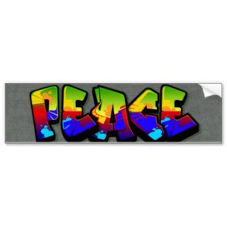 Peace Graffiti Bumper Stickers