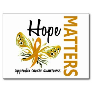 Hope Matters Butterfly Appendix Cancer Postcards