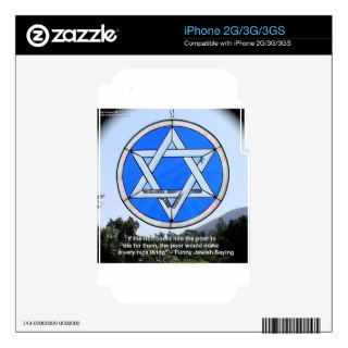 Star Of David & Funny Jewish Quote Gifts & Cards Skins For The iPhone 3