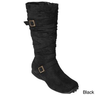 Glaze by Adi Microsuede Flat Mid Calf Boots ADI Boots