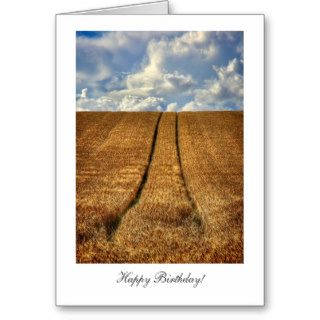 Been and Gone wheat field, Happy Birthday Greeting Cards