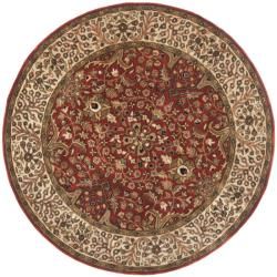 Handmade Persian Legend Red/Ivory Oriental Wool Rug (8' Round) Safavieh Round/Oval/Square