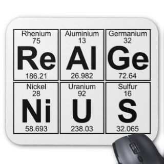 Re Al Ge Ni U S (real genius)   Full Mouse Pad
