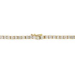 Miadora 14k Yellow Gold 5ct TDW Diamond Tennis Bracelet (G H, I1 I2) Miadora One of a Kind Bracelets