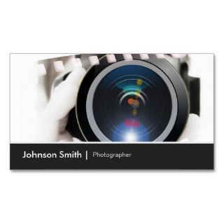 Film TV Photographer Cinematographer Camera Lens Business Card Template