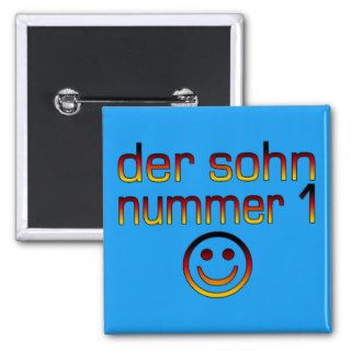 Der Sohn Nummer 1   Number 1 Son in German Pinback Button