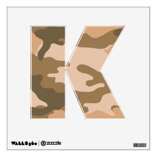 Brown Camouflage Wall Decals YOUR LETTER