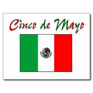 Cinco de Mayo Mexican Flag Shirt & Gifts Postcards