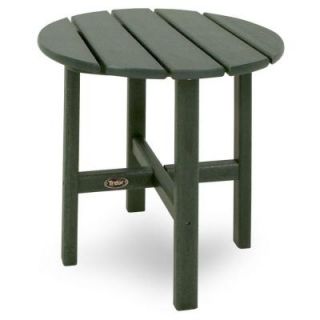 Trex Outdoor Furniture Cape Cod Rainforest Canopy 18 in. Round Patio Side Table TXRST18RC