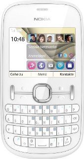 Nokia Asha 201 Handy 2,4 Zoll pearl weiß Elektronik