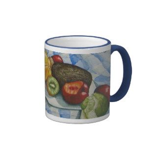 still life exotic fruit original art painting mug