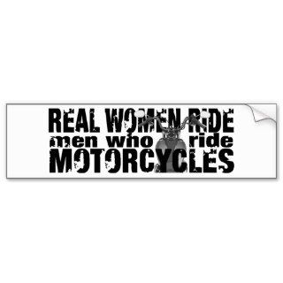 Real Women Ride Bumper Stickers