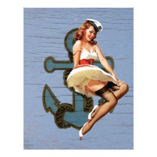 Girly nautical anchor vintage fashion customized letterhead