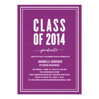 Bold Graduation Invitation