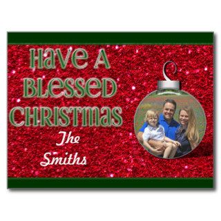 Have  Blessed Christmas Add Picture Text Customize Post Card