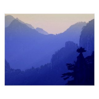 Sunrise, Yellow Mountain, Huangshan, China Print