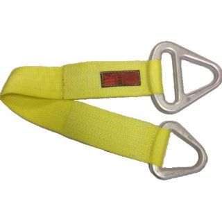 Stren Flex TCA1 904 8 Type 1 Nylon Triangle Choker Web Sling with Aluminum End Fitting, 1 Ply, 6400 lbs Vertical Load Capacity, 8' Length x 4" Width, Yellow Industrial Web Slings