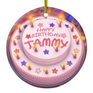 Tammy's Birthday Cake Christmas Tree Ornament