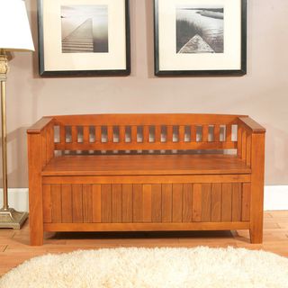 Normandy Light Avalon Brown Entryway Storage Bench WyndenHall Benches