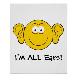 Big Ears Smiley Face Posters