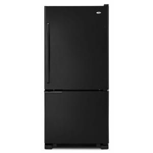 Amana 30 in. W 18.5 cu. ft. Bottom Freezer Refrigerator in Black ABB1921BRB