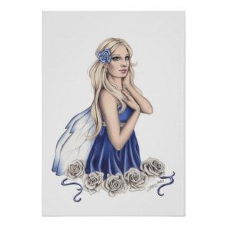 Winter Rose Fairy Poster