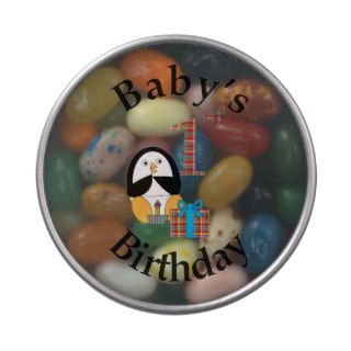 Penguin Baby's 1st Birthday Jelly Belly Tins