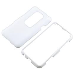 White Rubber Coated Case for HTC EVO 3D Eforcity Cases & Holders