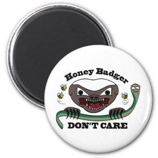 Honey Badger Cartoon Magnets