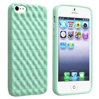 BasAcc Mint Green 3D Wave TPU Rubber Case for Apple Phone 5/ 5S BasAcc Cases & Holders