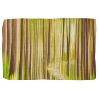 AUTUMN FOREST ABSTRACT VERSION 3 Hand Towels