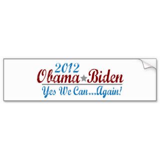 Barack Obama 2012 Again Bumper Stickers