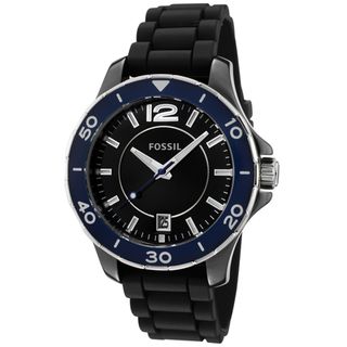 Fossil Unisex Black Silicon Watch Fossil Women's Fossil Watches
