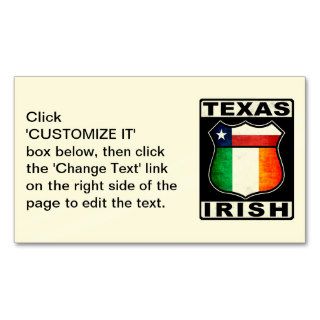 Texas Irish American Business Card Template