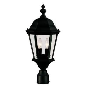 Illumine 2 Light Outdoor Textured Black Post Mount Lantern CLI SH202852908