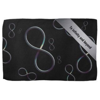 To infinity and beyond on black background kitchen towels