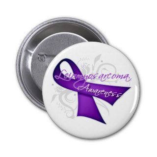 Scroll Ribbon Leiomyosarcoma Awareness Pins