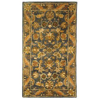 Safavieh AT52C 6SQ 6 x 6 ft. Square Traditional Antiquity, Blue and Gold Hand Tufted Rug   Area Rugs