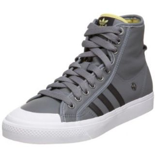 adidas Originals Men's Nizza Hi TF Fashion Sneaker, Medium Lead/Black/White, 10.5 D US Shoes
