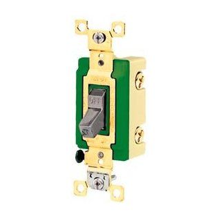 Bryant 3002gry Industrial Grade Toggle Switch, 30a, 120/277v Ac, Double Pole, Gray   Wall Light Switches  