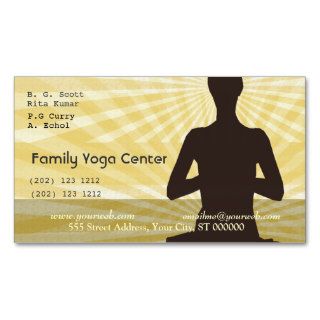 Yoga Spiritual Meditation Salutations Business Card Templates