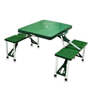 Picnic Time Portable Folding Green Picnic Table with Seats 811 00 121