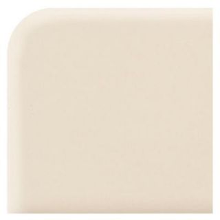Daltile Semi Gloss Almond 4 1/4 in. x 4 1/4 in. Ceramic Surface Bullnose Corner Wall Tile K165SCRL44491P2