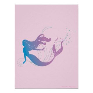 Mermaid Barbie Silhouette Poster