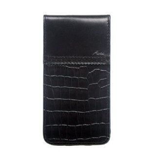 Flip Top Leather iPhone 5 Case (Black) Cell Phones & Accessories