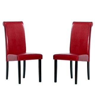 Warehouse of Tiffany Red Upholstered Dining Chairs (Set of 4) Warehouse of Tiffany Dining Chairs
