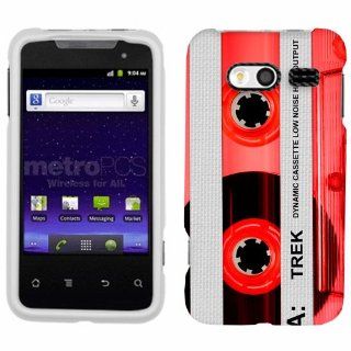Huawei Activa Retro Clear Cassette Tape Red Phone Case Cover Cell Phones & Accessories