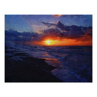 Sunrise Over The Atlantic Ocean Posters